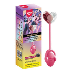 Amos Music Lollipop berry flavor close-up for rich taste