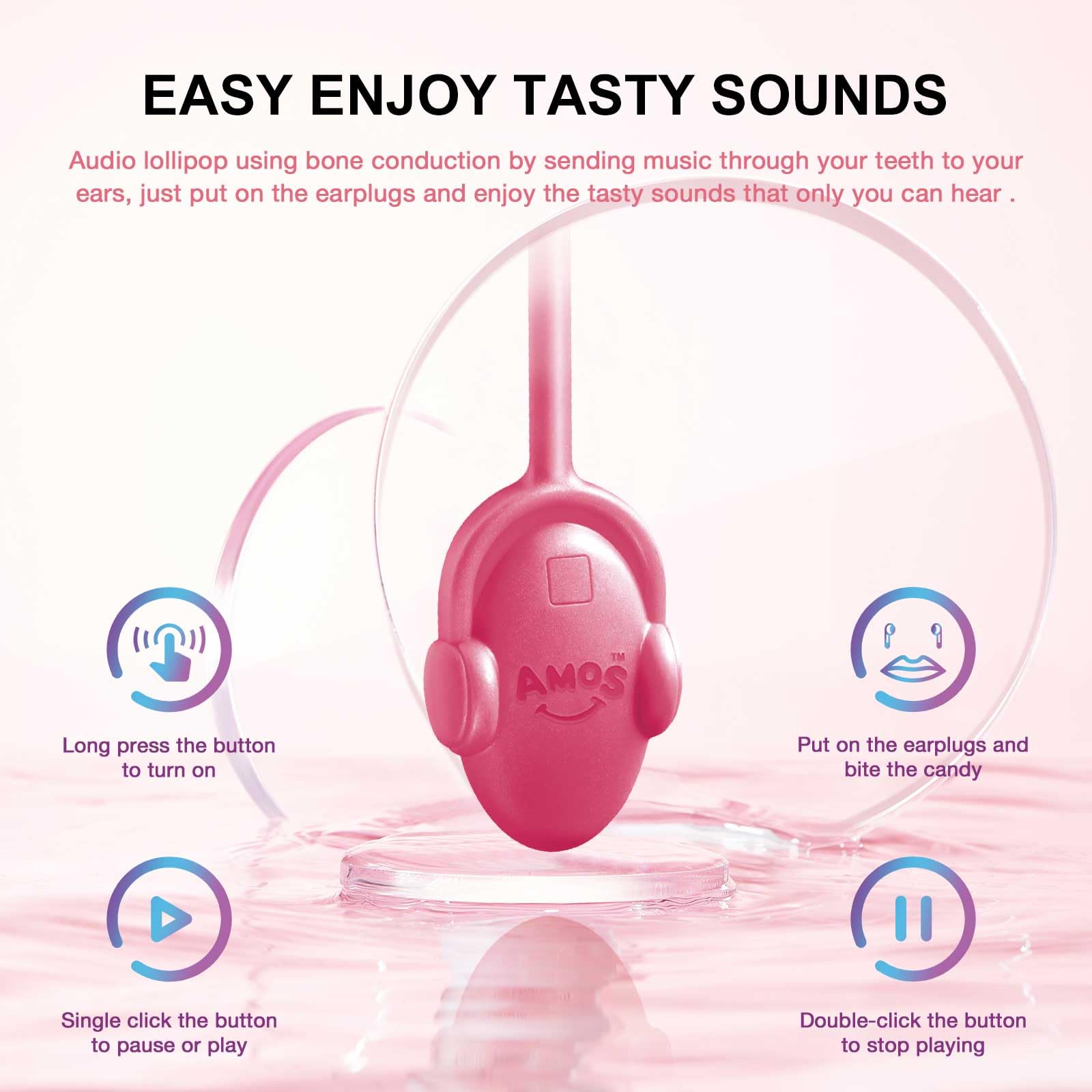 Amos Music Lollipop Let's Dance track visual cue on label