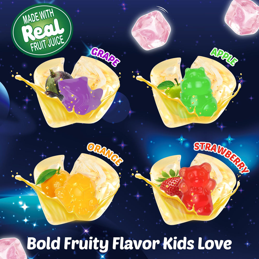 AMOS Peelerz Mystery Cube Gummies pouches spread, convenient on-the-go snacking.