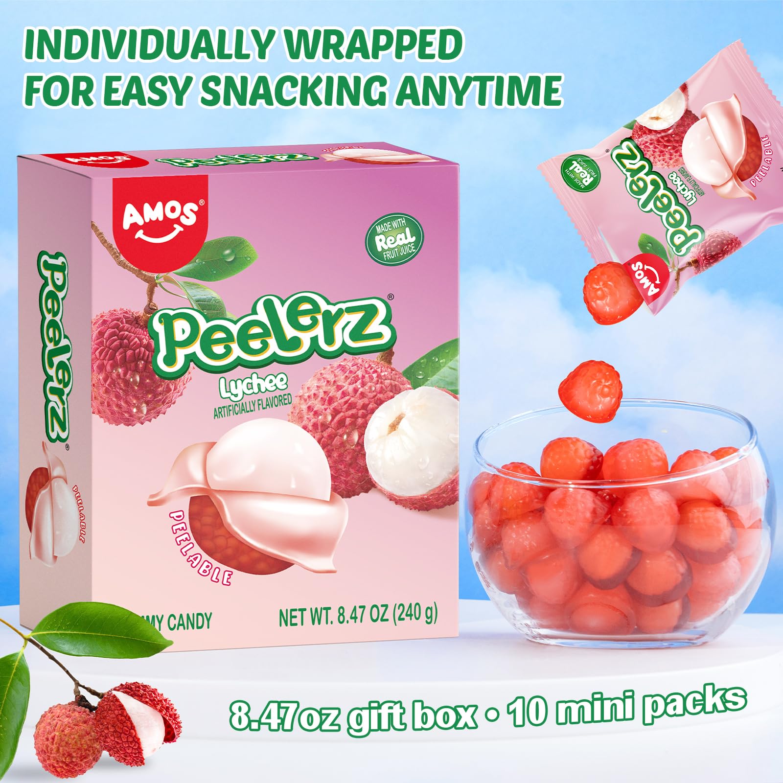 Amos Peelerz spring party snack for sharing and celebrations.