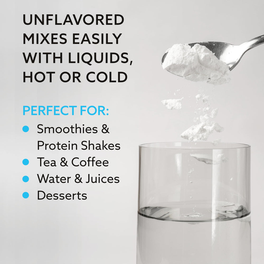 Amplicell hydrolyzed collagen powder dissolves smoothly for easy mixing.