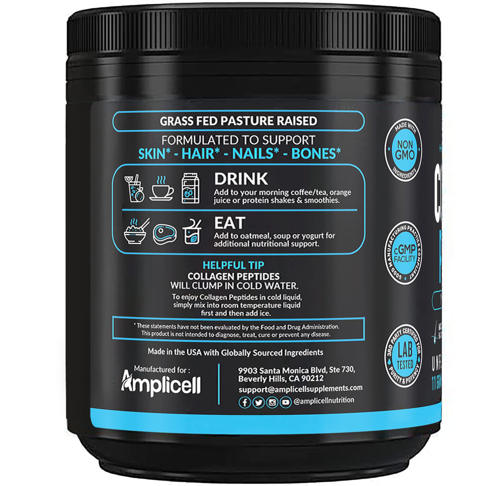 Amplicell keto paleo-friendly collagen protein for low-carb diets.