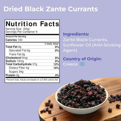 Amrita Zante Currants resealable bag highlighting freshness and convenience.