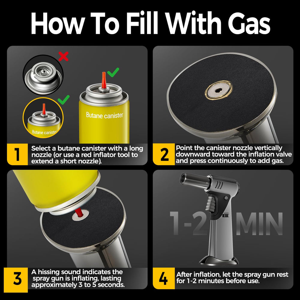 Amrnish torch is refillable and portable for on-the-go tasks.