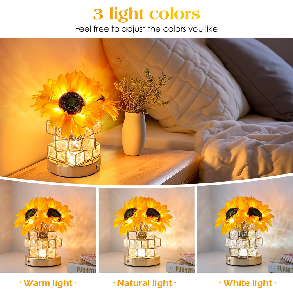 AMWGIMI Sunflowers Lamp three color modes for mood lighting