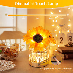 AMWGIMI Sunflowers Lamp handheld design shows cordless portability for easy placement