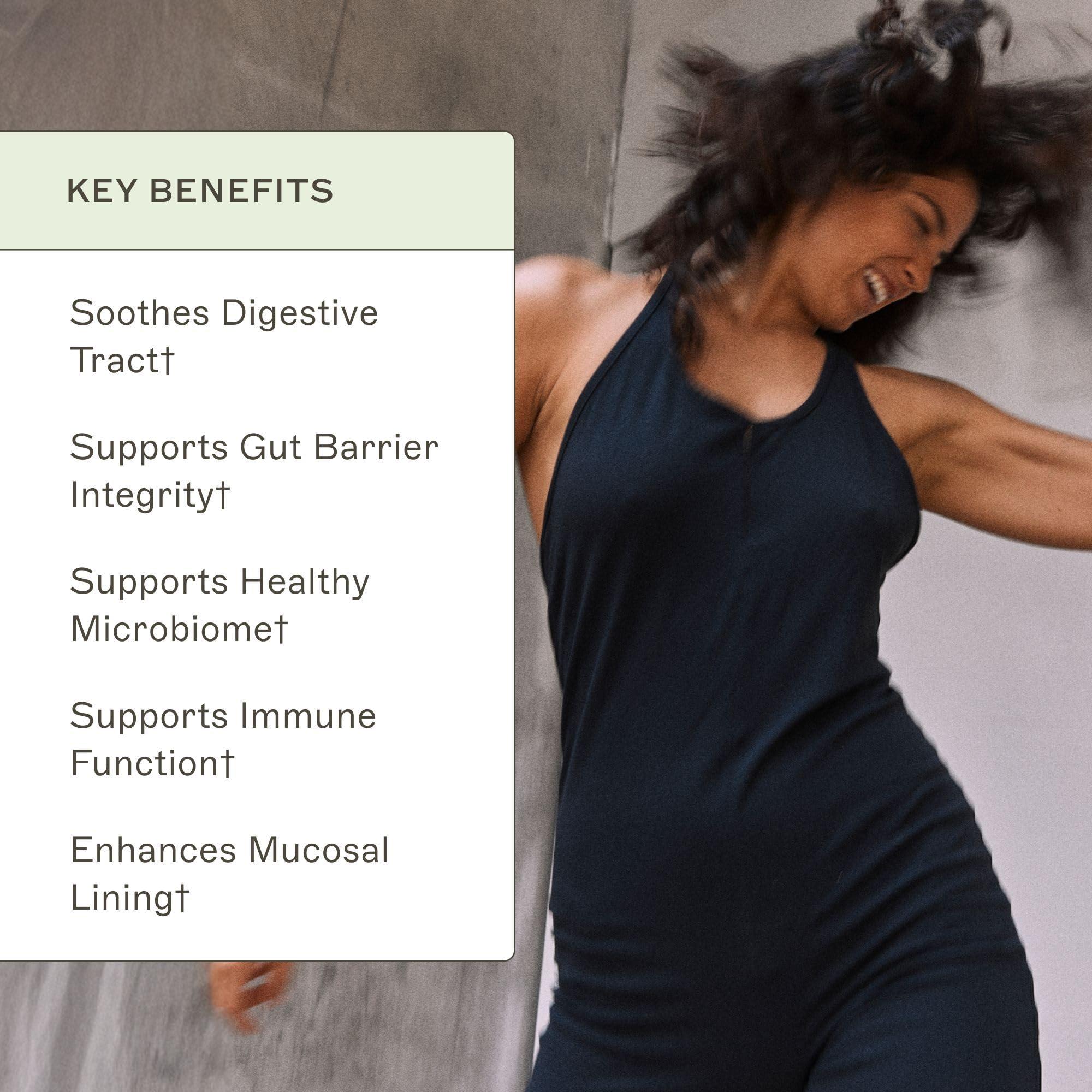 Amy Myers MD Leaky Gut Revive gluten-free and non-dairy claim for sensitive diets.