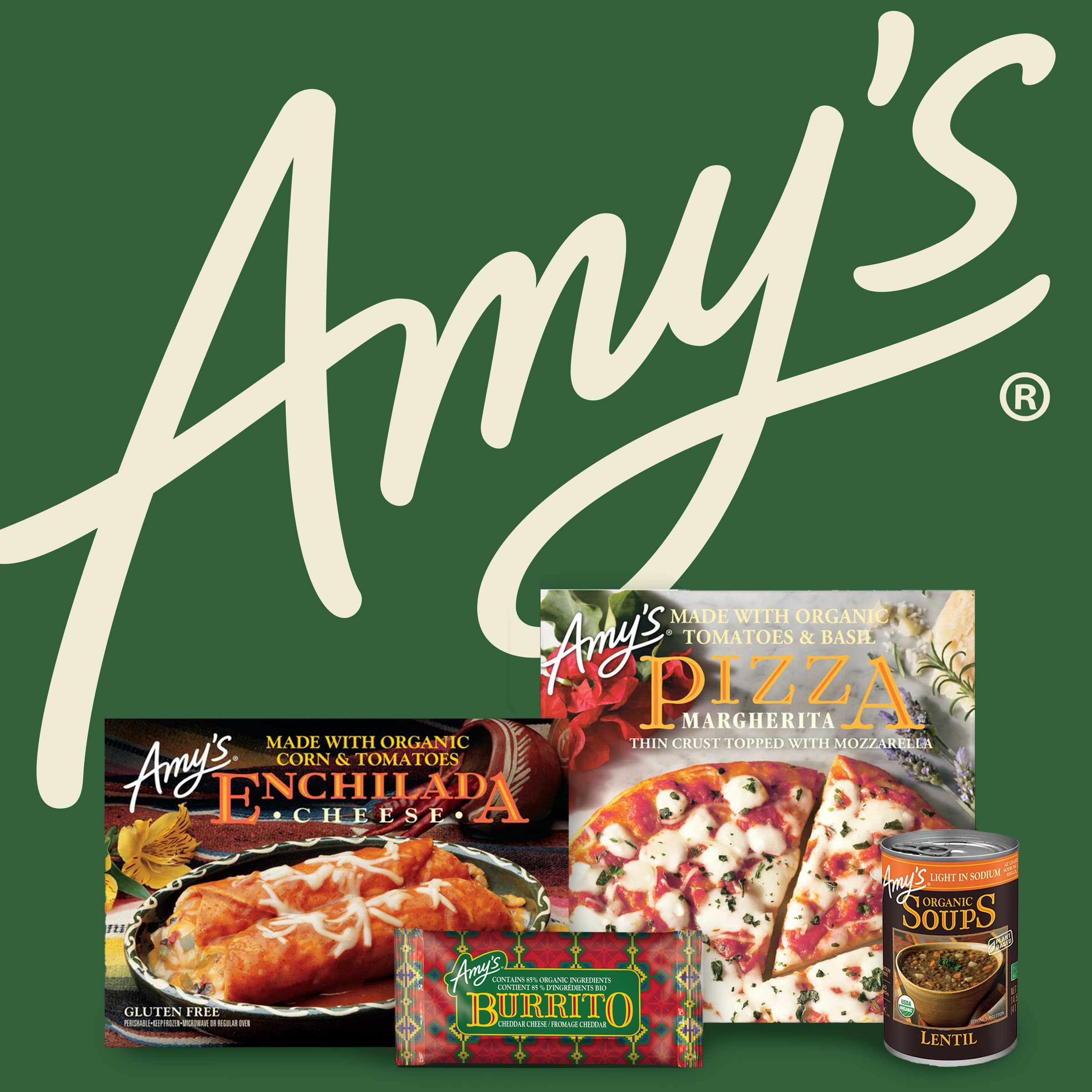 Amy's Kitchen heritage since 1987 feature on pack