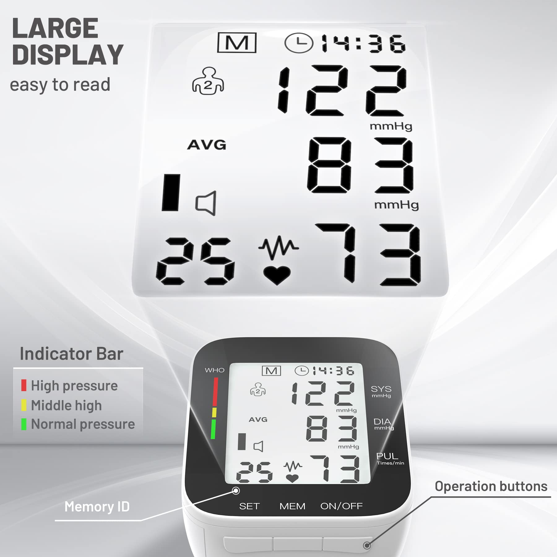 AMZ VISION device features voice broadcast for accessible readings.