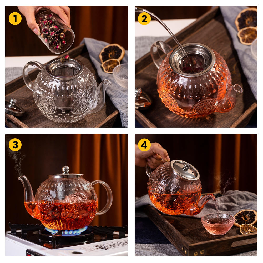 Amzcku 50oz 1500ml teapot suitable for family gatherings