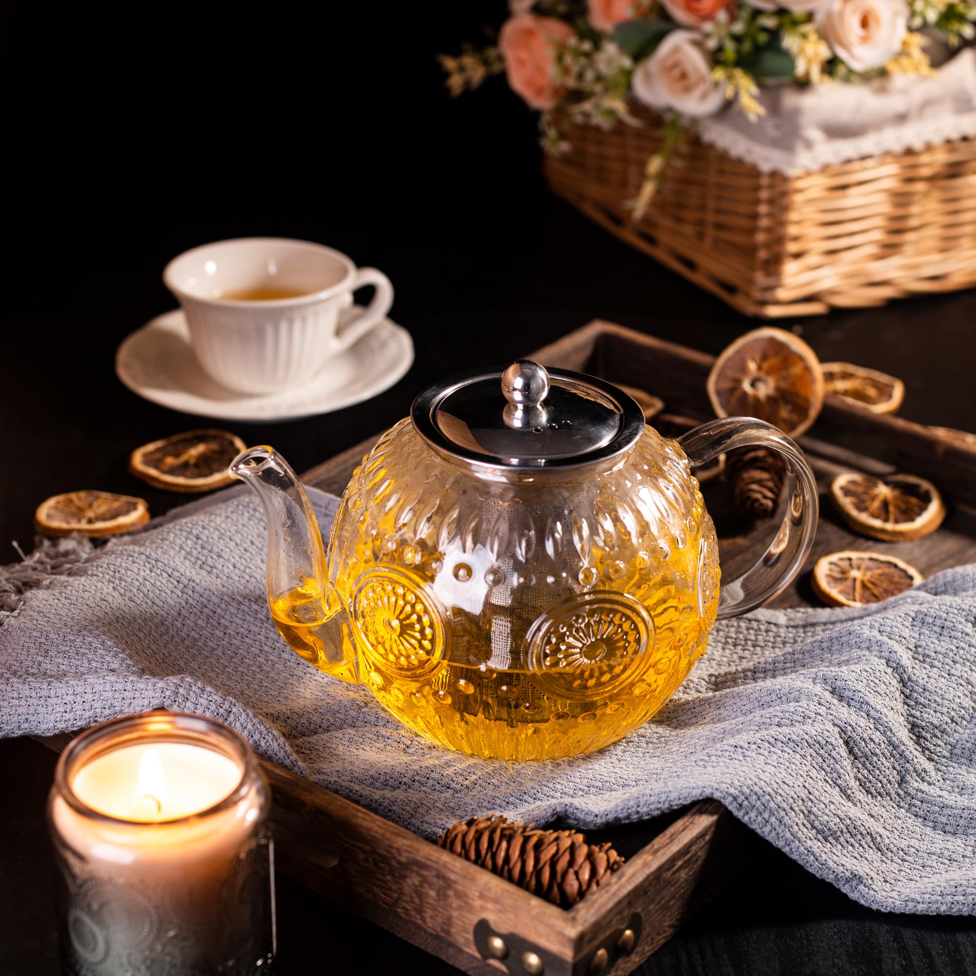 Amzcku loose leaf brewing teapot for bold flavors