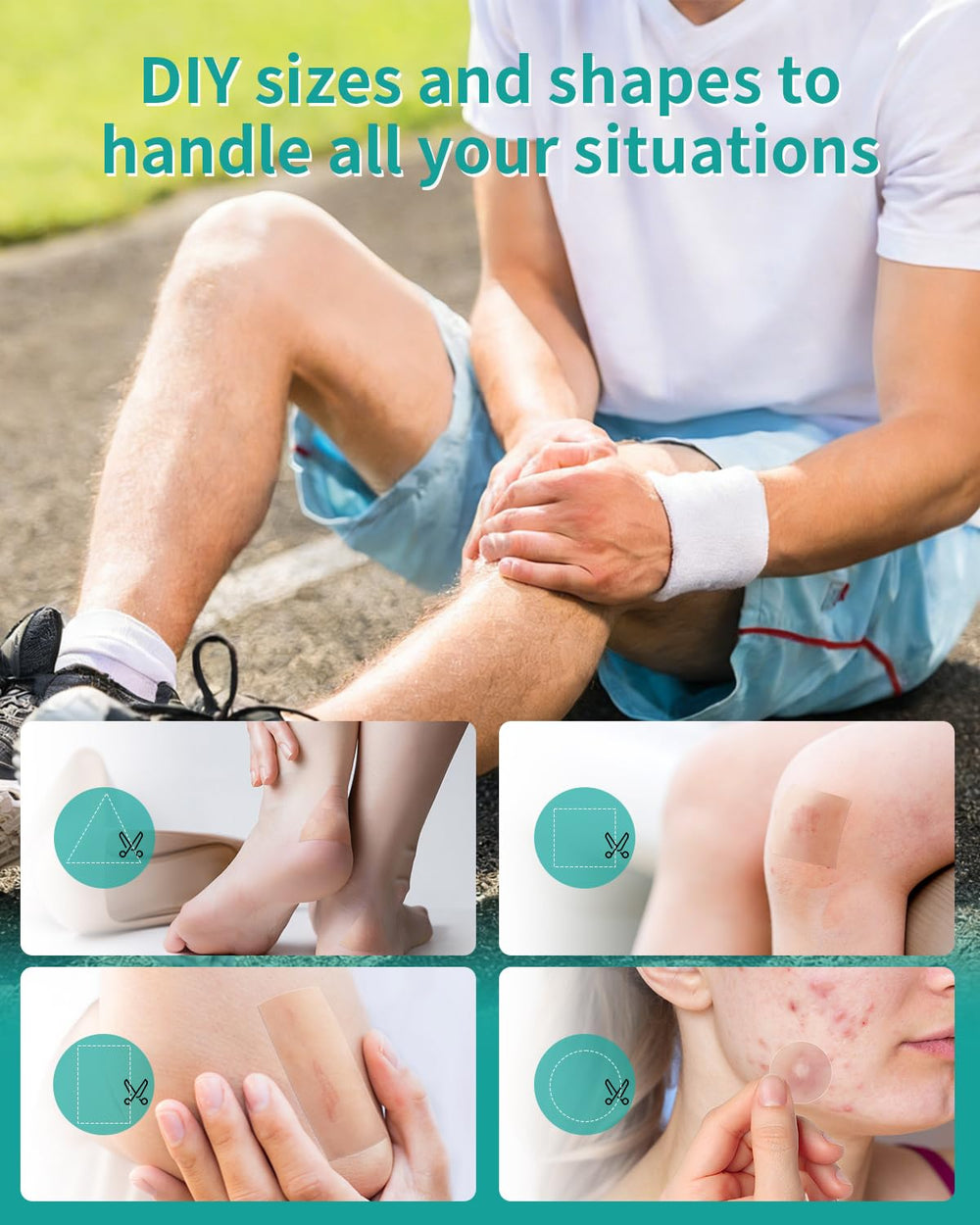 Amzfusfred hydrocolloid roll flexible design conforms to joints.