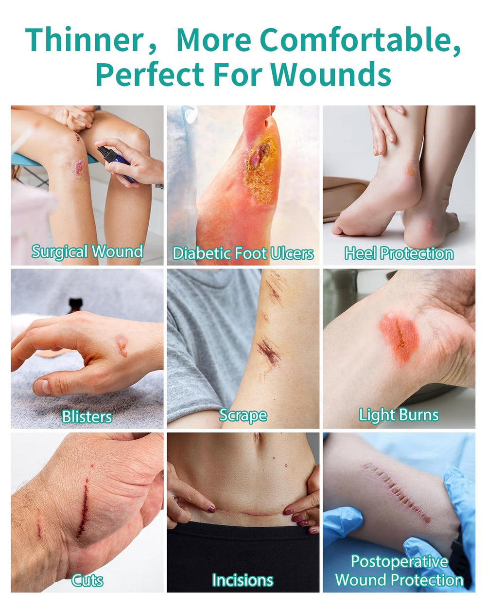 Amzfusfred hydrocolloid roll waterproof for shower and active use.