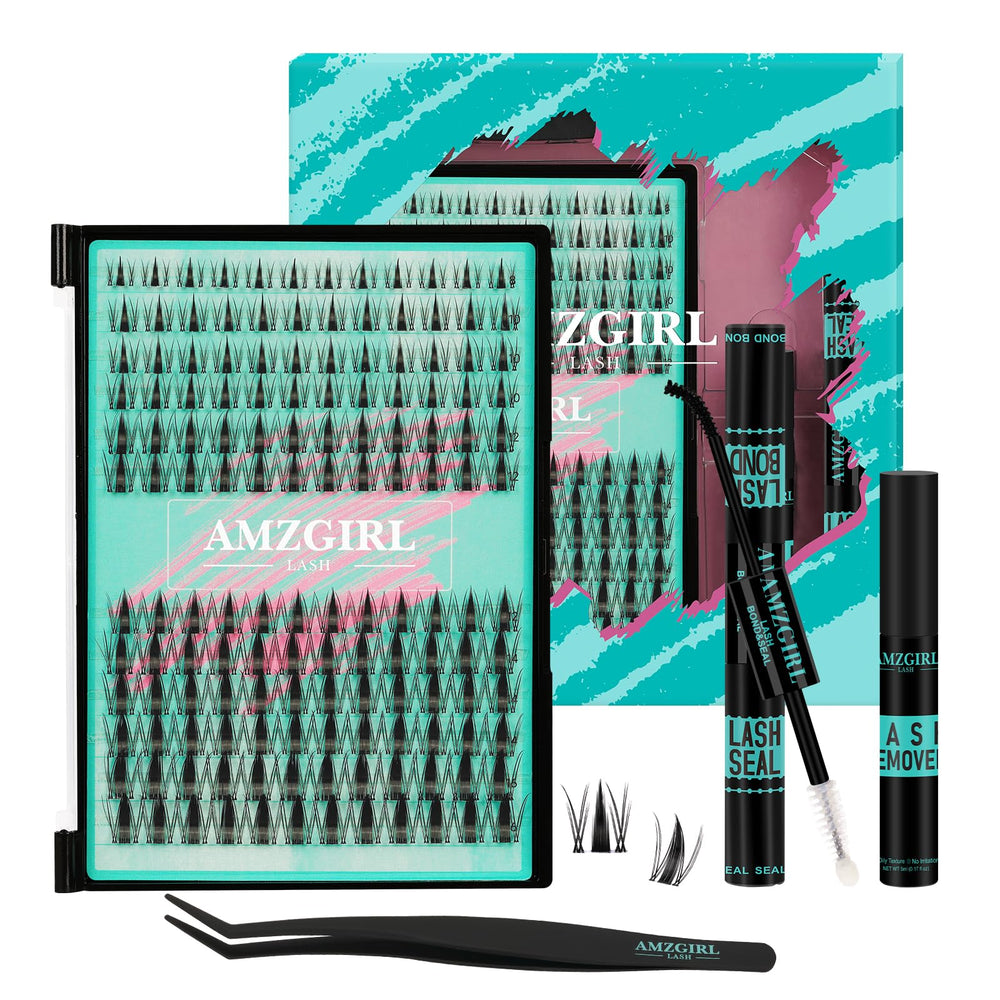 AMZGIRL LASH Manga clusters 144pcs with invisible band for natural fullness.