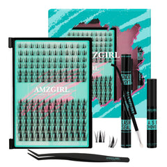 AMZGIRL LASH Manga clusters 144pcs with invisible band for natural fullness.