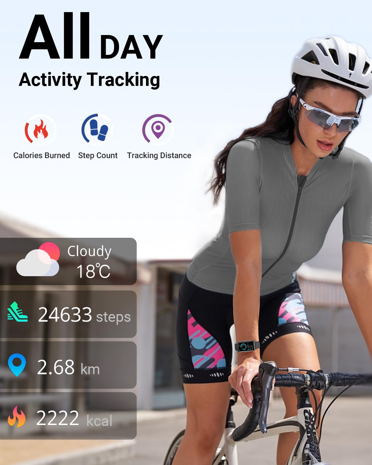 Amzhero Health Tracker blood oxygen sensor tracks oxygen levels during activity