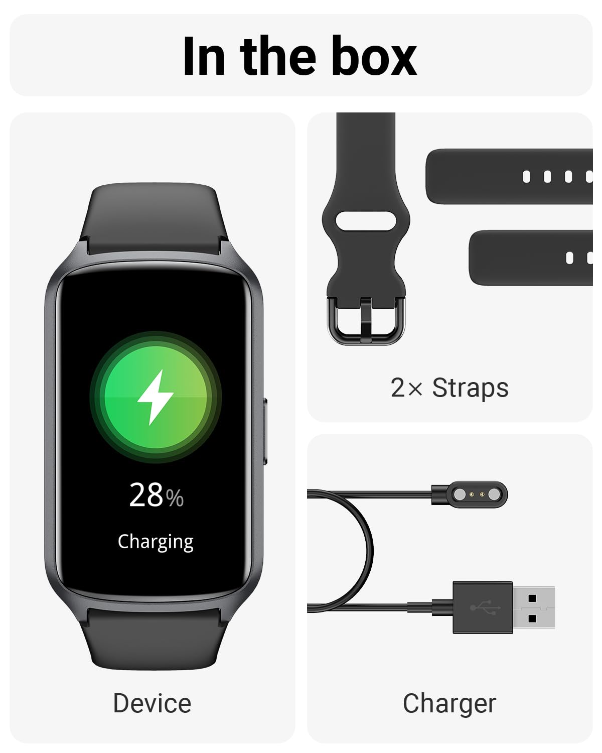 Amzhero Health Tracker smart notifications keep calls and messages visible on your wrist