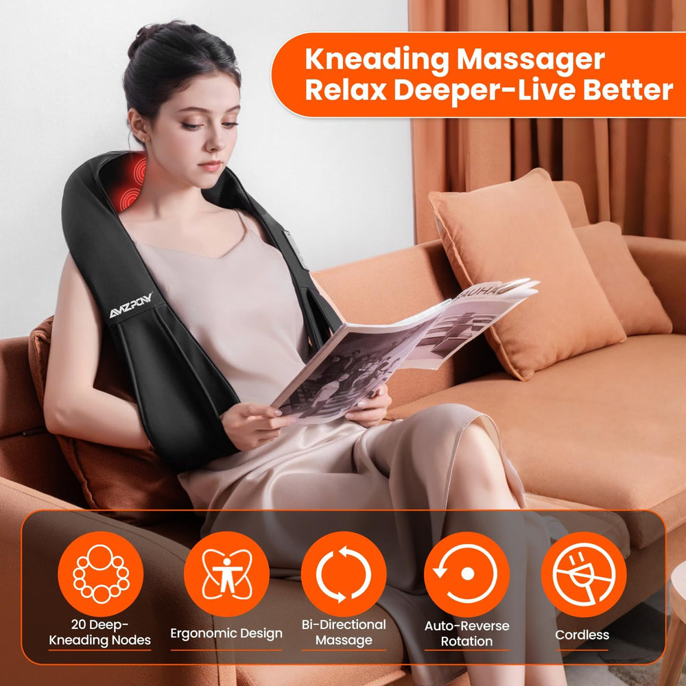 AMZPONY ergonomic U-shape pillow supporting neck and shoulders