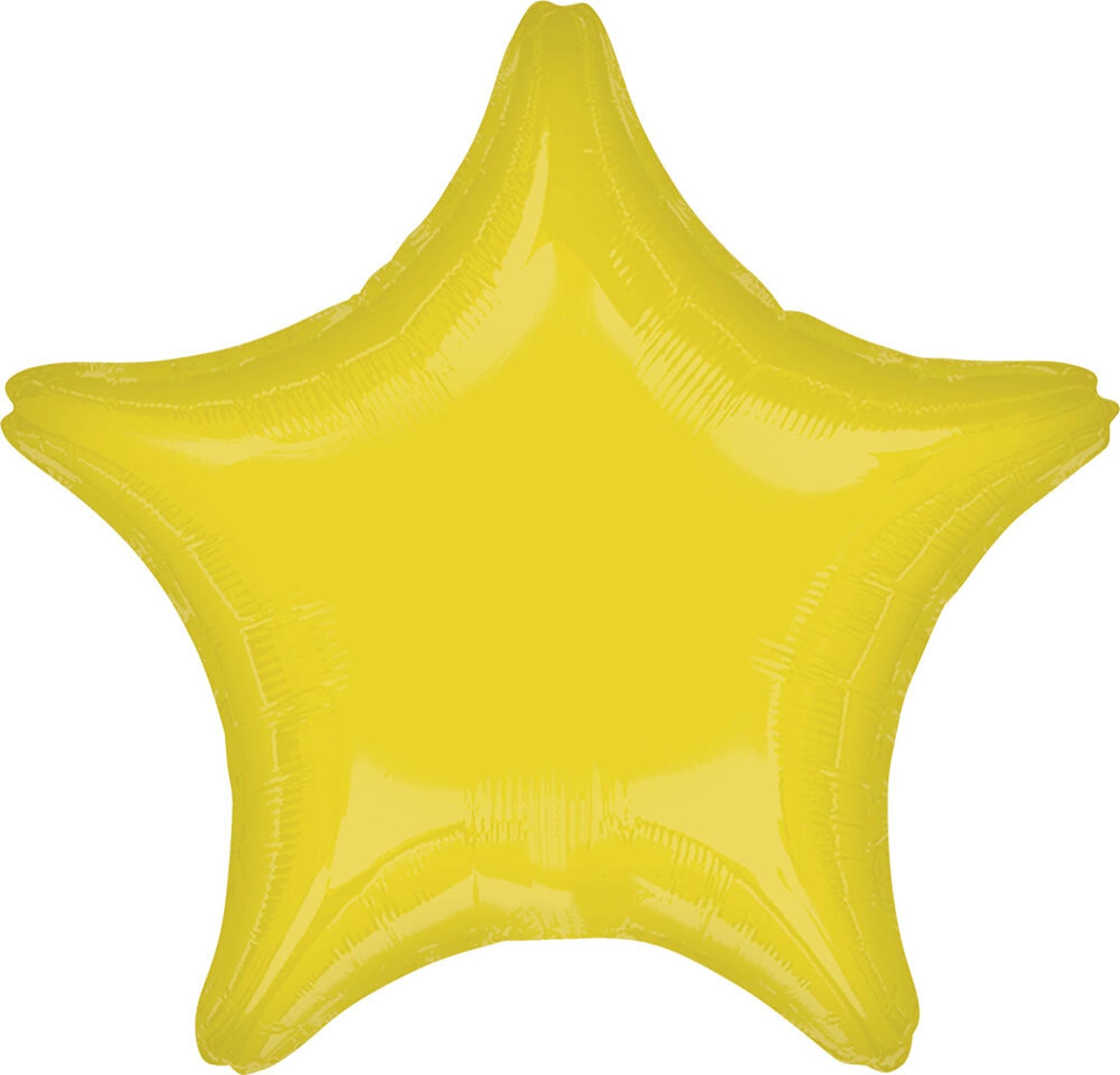 Anagram Star 18in yellow foil balloon brings sunny highlights to celebrations.
