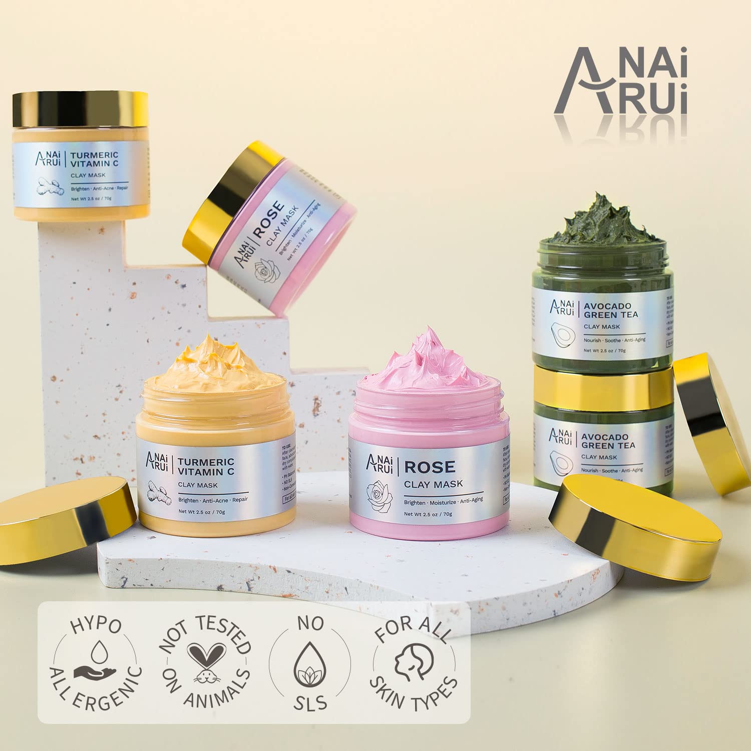ANAI RUI natural ingredients label close-up for clean beauty appeal.