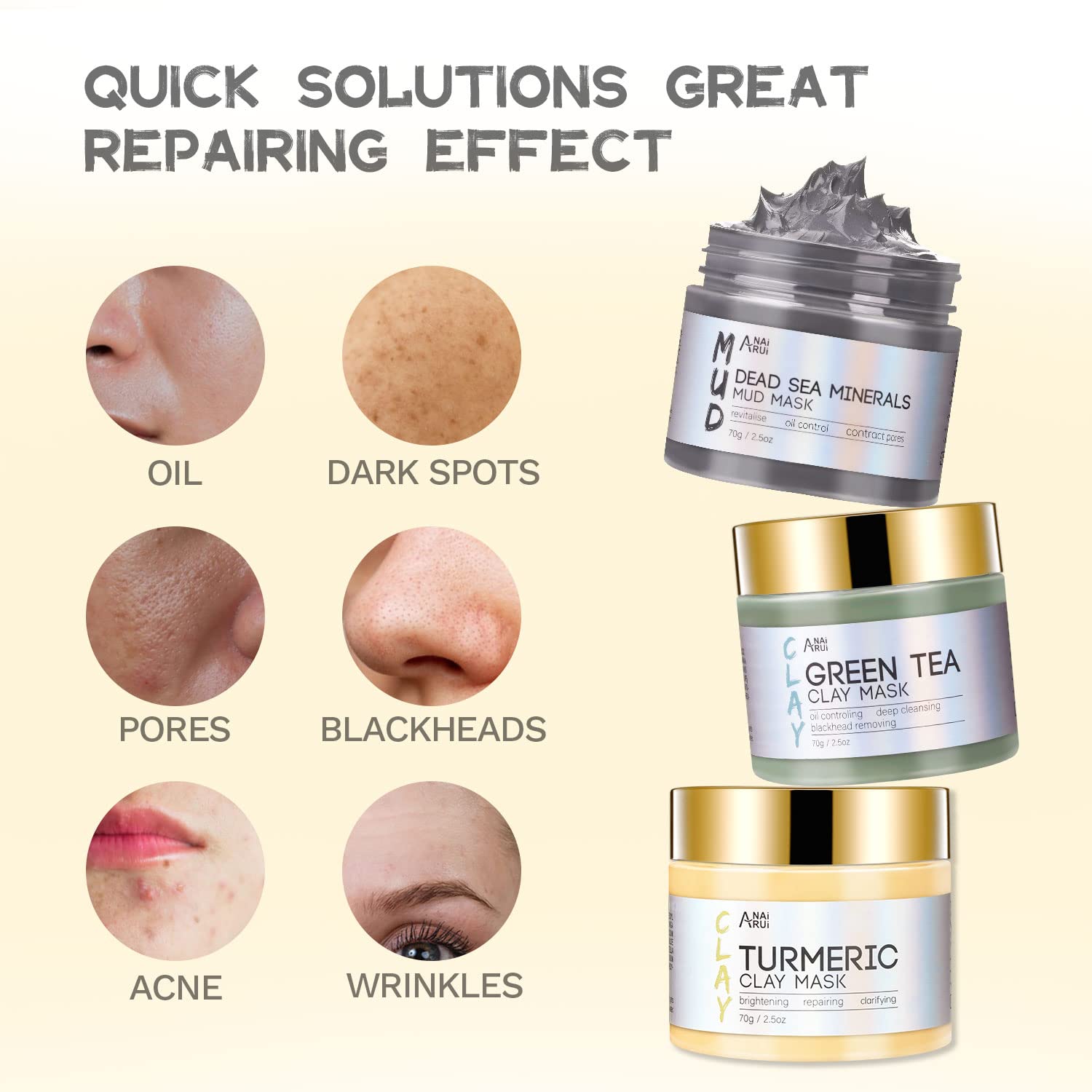 ANAI RUI spa routine image illustrating weekly masking steps.