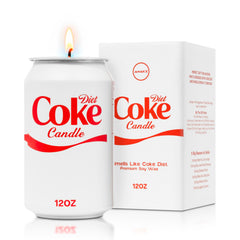 Anakz Diet Candle soda scent creates nostalgic, fizzy ambiance.