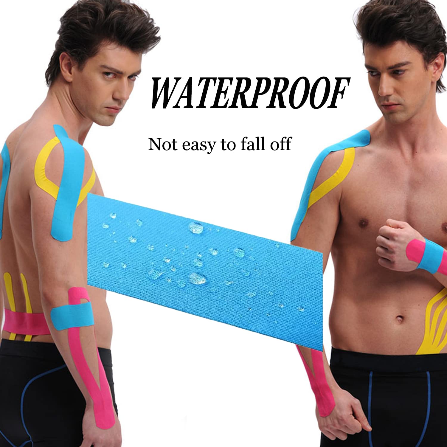 ANAMPION kinesiology tape pro 3 rolls latex free skin friendly for sensitive skin