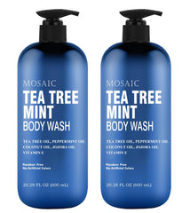 AnatoliaDaphne Tea Tree Mint Body Wash bottle for refreshing cleanse on sensitive skin.