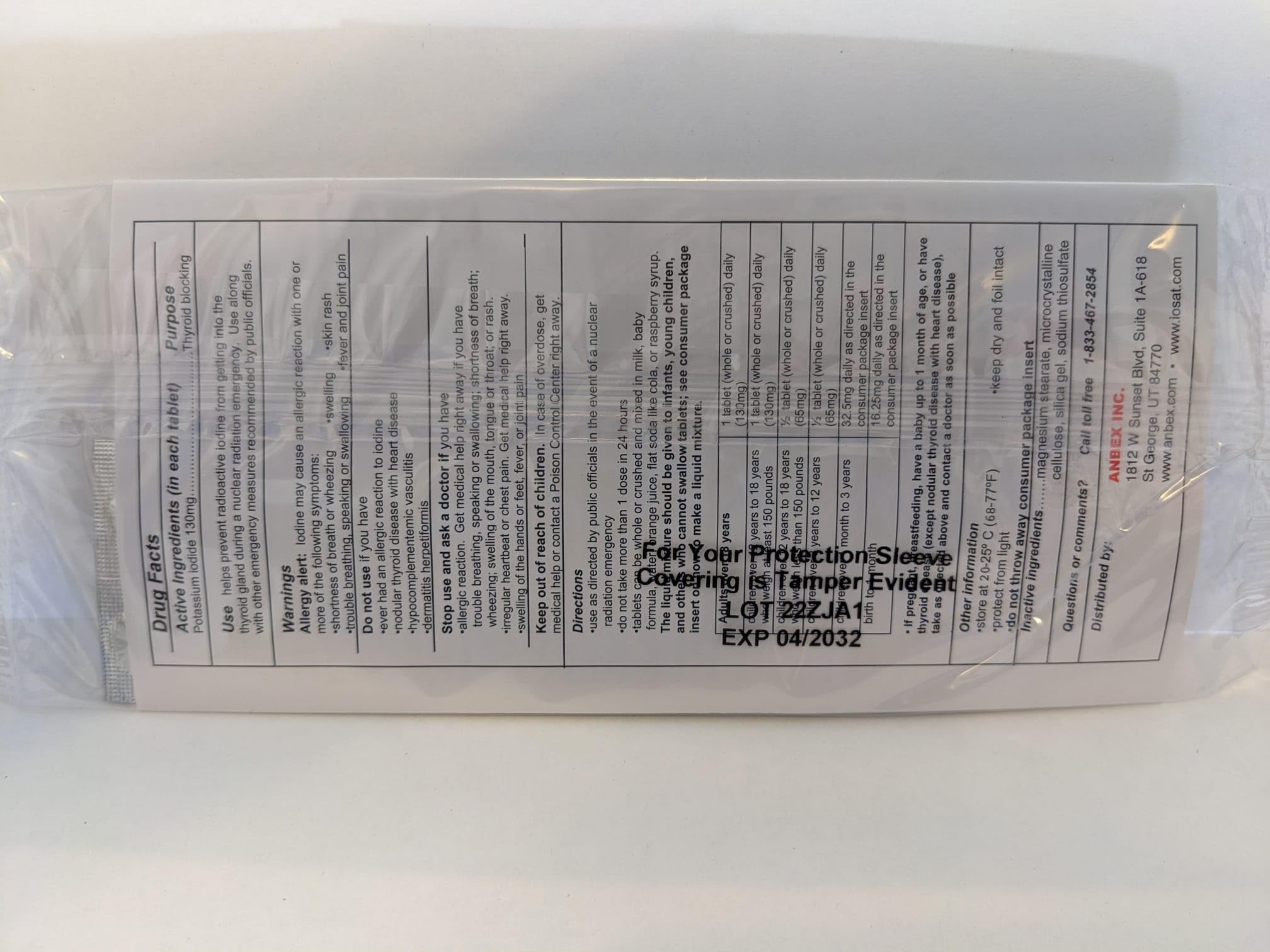 ANBEX IOSAT emergency kit image suggesting preparedness.