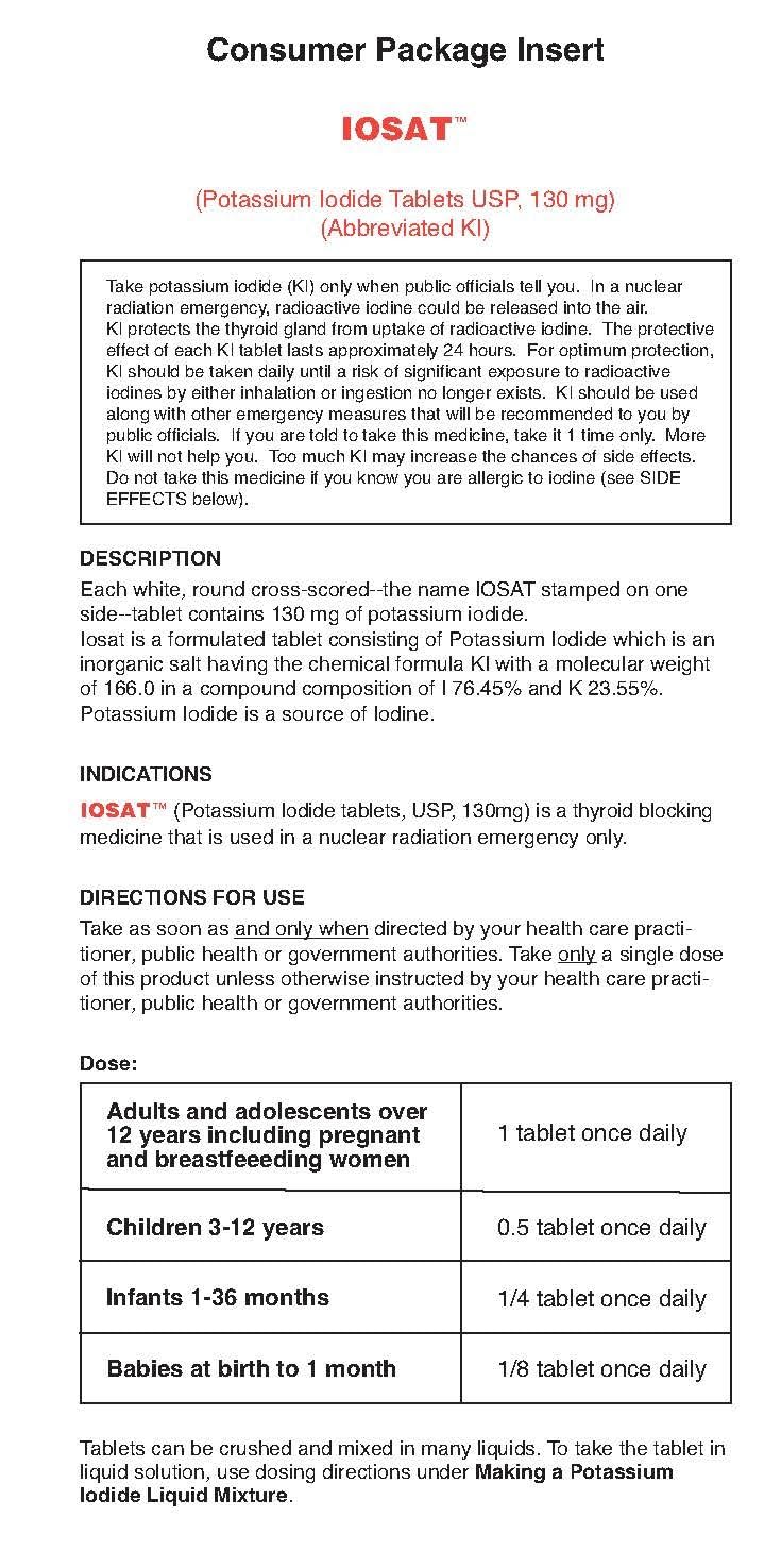 ANBEX IOSAT tablets safe for babies and adults per labeling.