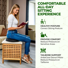 AnboCare donut pillow side view showing ergonomic support for the hips.