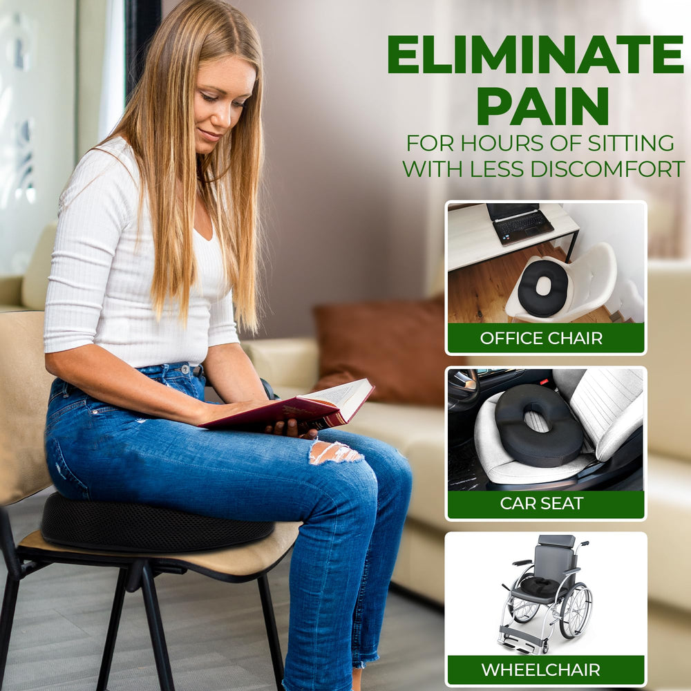 AnboCare donut pillow travel-compact design for on-the-go comfort.