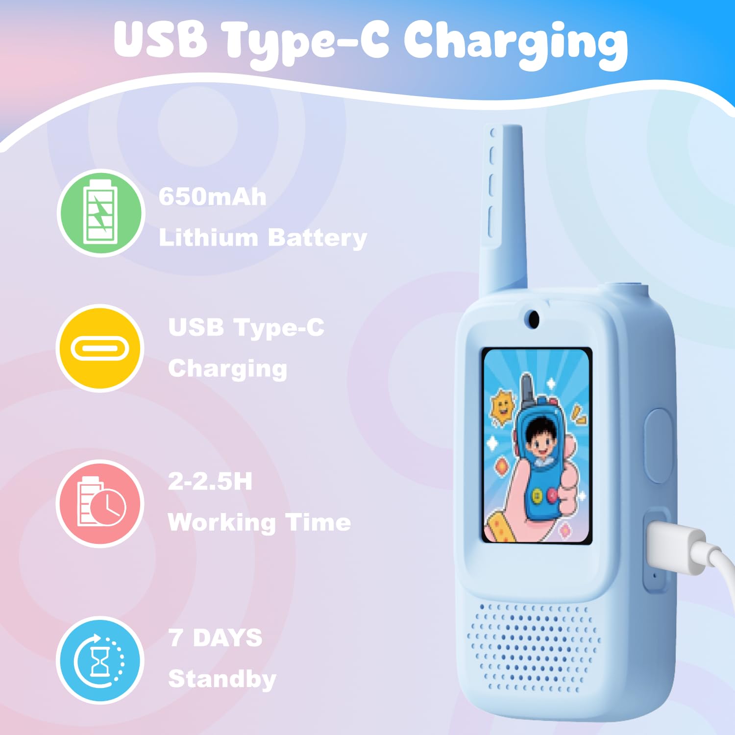 Charging dock and compact design of ANBURI walkie talkies