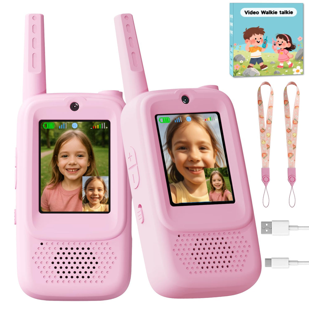 ANBURI video walkie-talkies for kids with screen enabling real-time chats