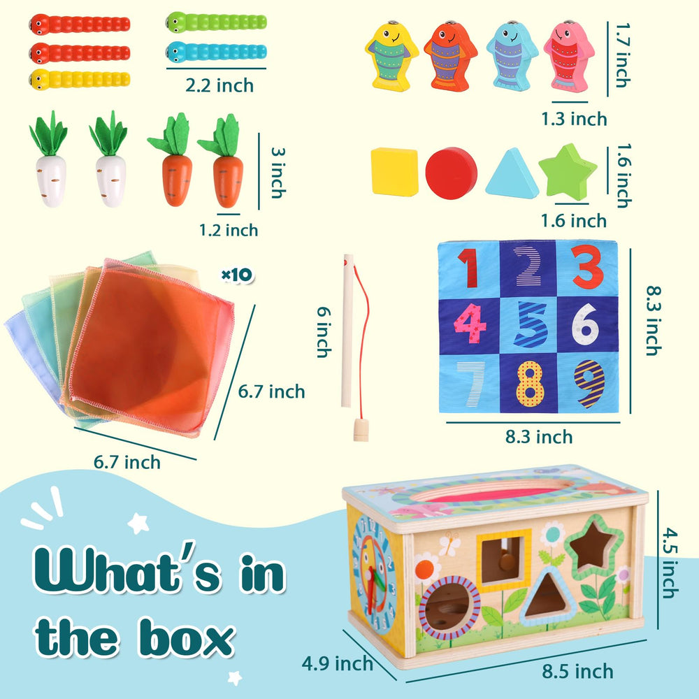 Ancaixin fishing with carrot and fish enhances coordination and focus.