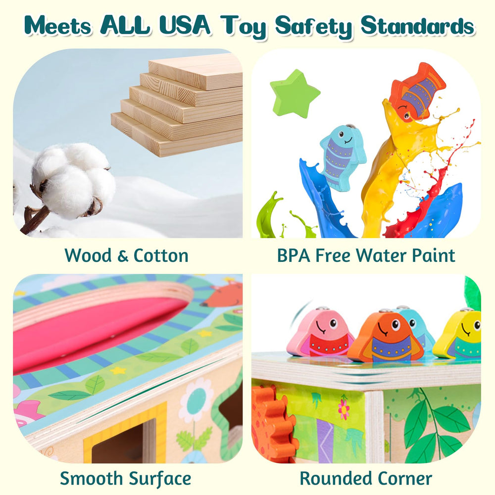 Ancaixin shape sorter supports shape recognition through playful sorting activities.