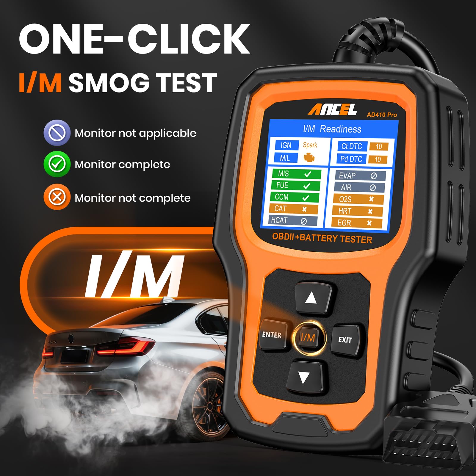 ANCEL AD410 PRO live data with dashboards shows real-time engine behavior