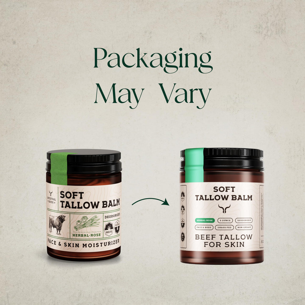 Silky, non-greasy finish from Ancestral Haven beef tallow balm.
