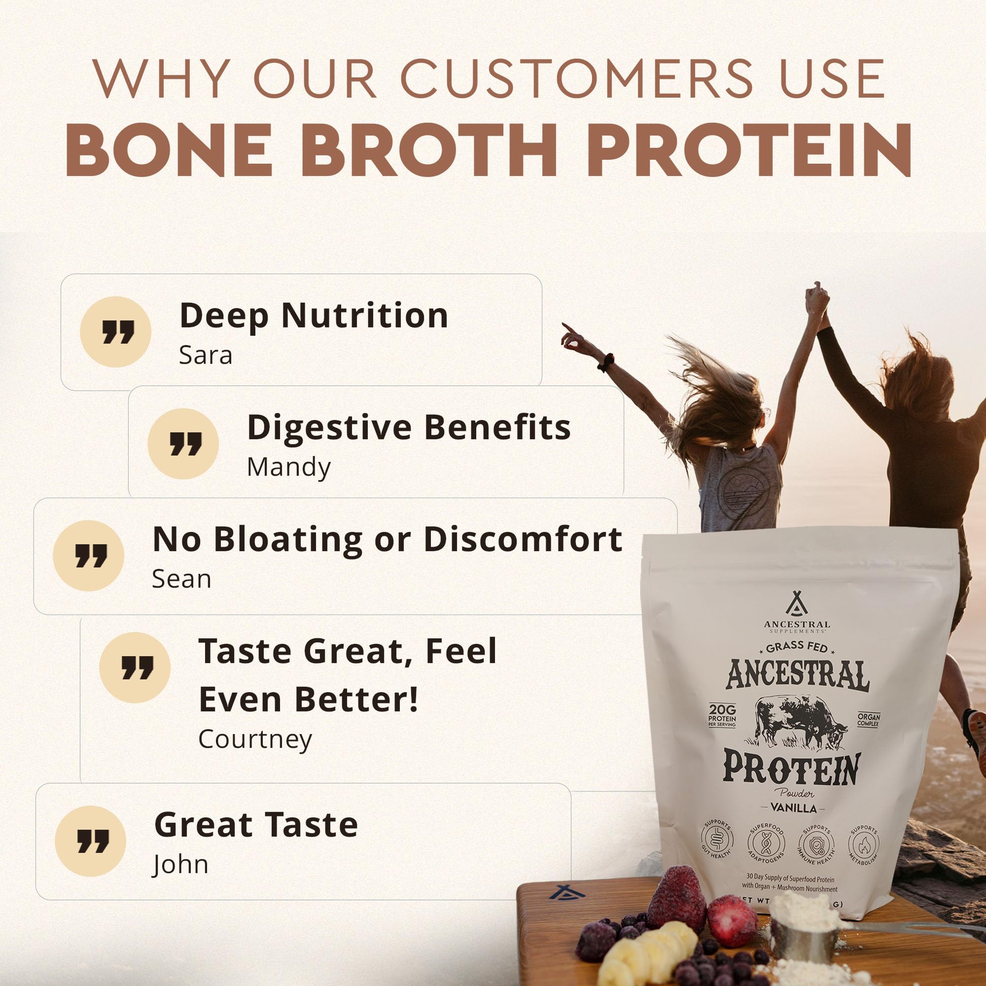 Ancestral Supplements 30-day supply packaging supports a simple, consistent routine.
