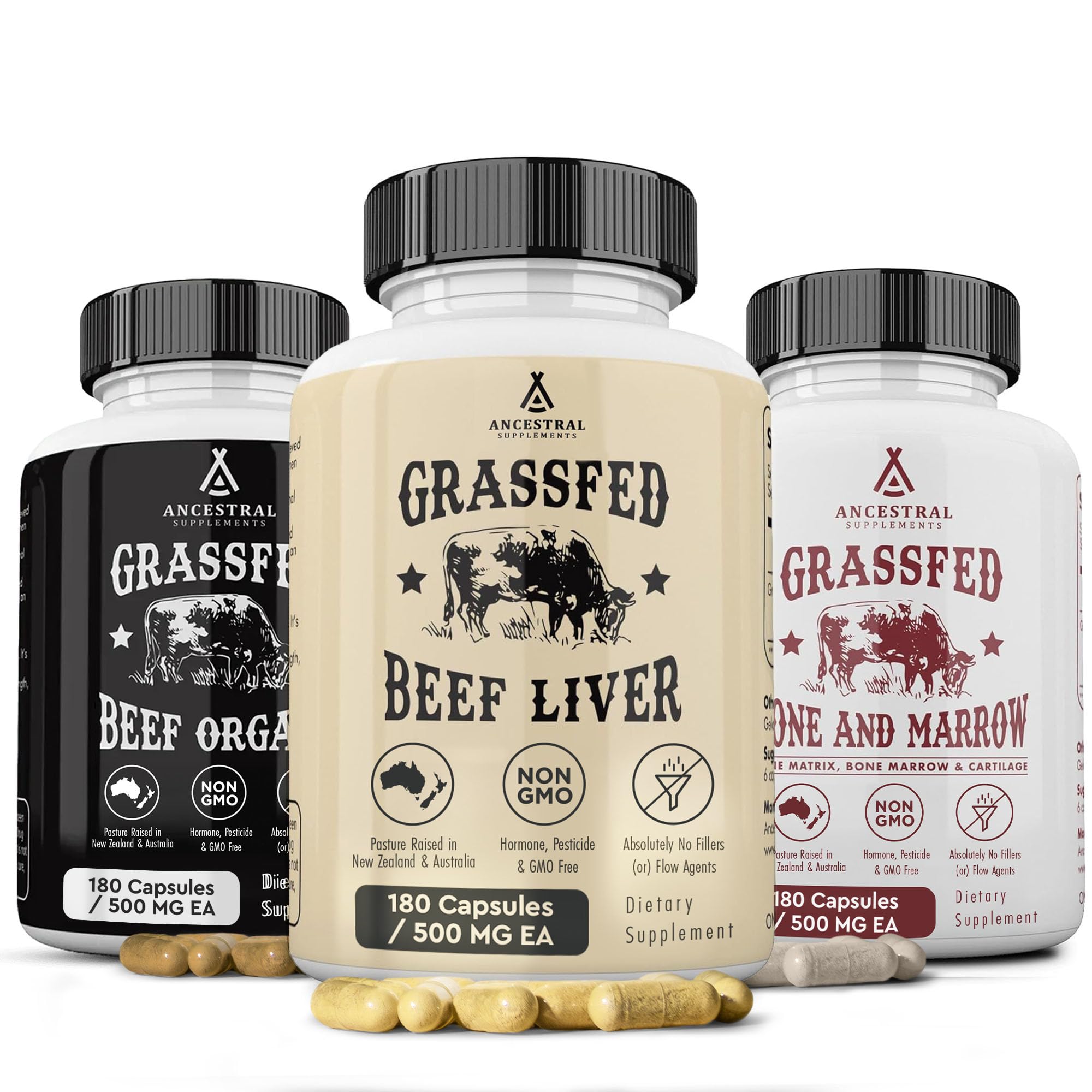 Ancestral Supplements Beef Organs Stack Starter Pack label showcases a trusted, nutrient-dense option.