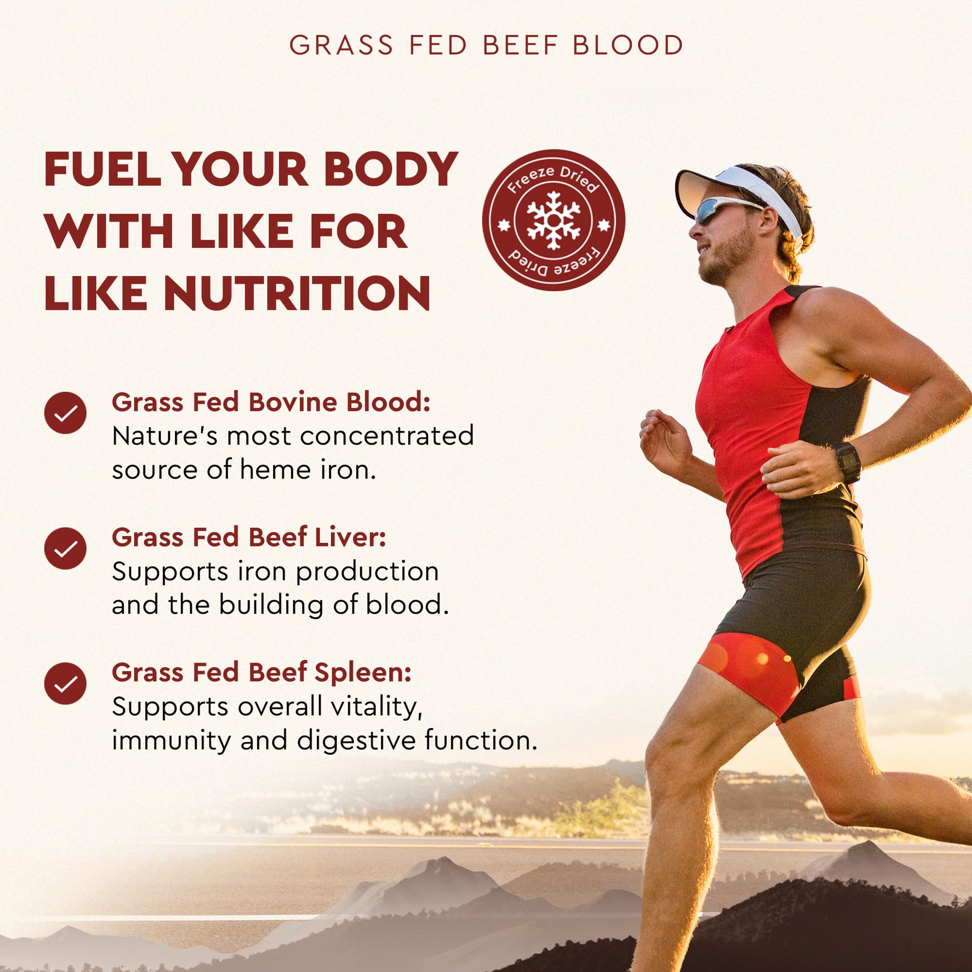 Packaging on green pastures communicates grass-fed origins and natural sourcing