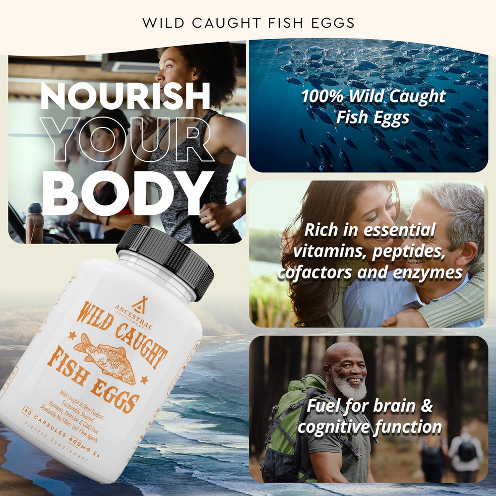 Ancestral Supplements fish eggs freeze-dried nutrients preserve essential vitamins and co-factors.