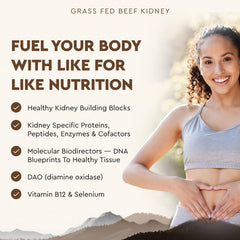 Ancestral Supplements grass-fed beef kidney source image with pasture-raised ingredients.