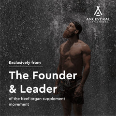 Ancestral Supplements label details minerals and electrolytes, signaling comprehensive nutrient balance.
