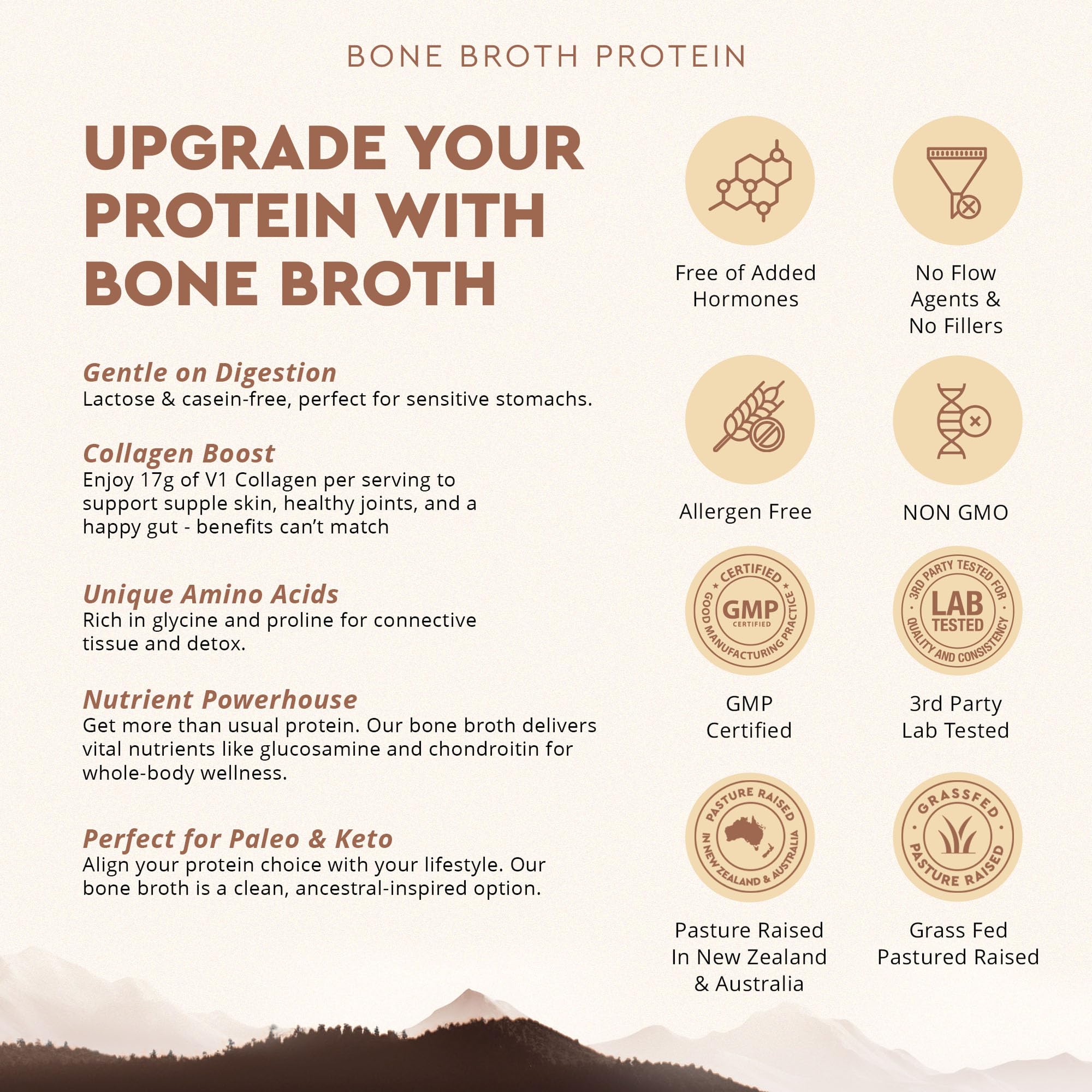 Ancestral Supplements protein shake glass showing easy daily preparation