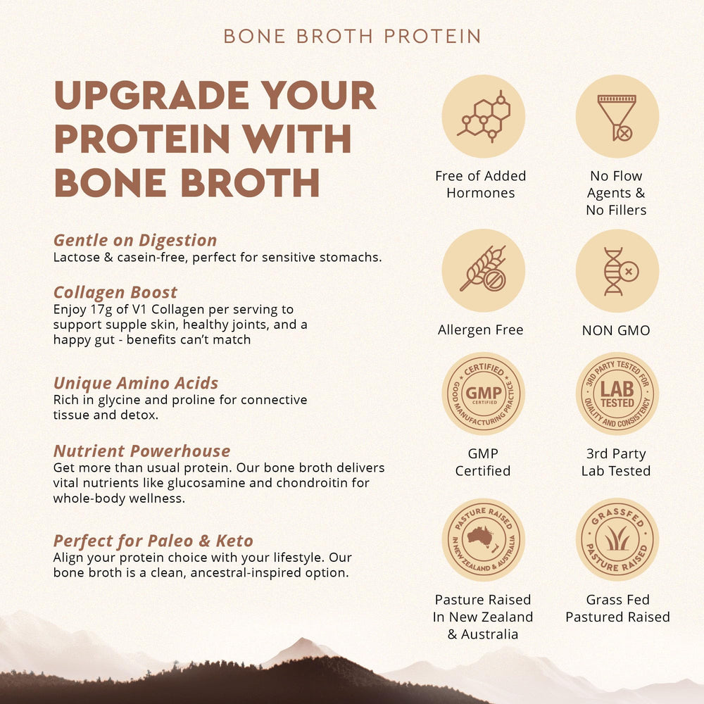 Ancestral Supplements protein shake glass showing easy daily preparation