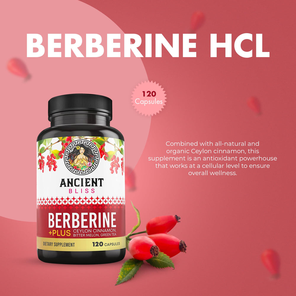 Ancient Bliss Berberine HCL capsules, easy-to-swallow daily wellness