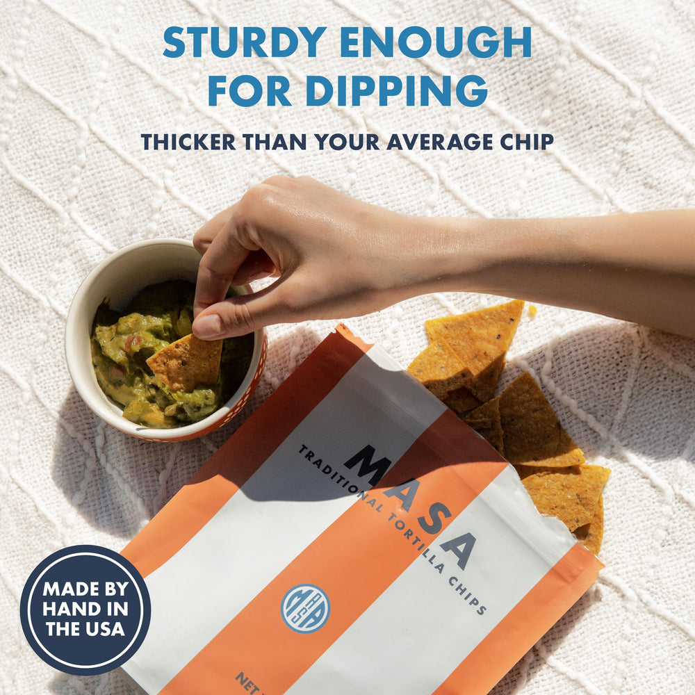 Ancient Crunch MASA chips grass-fed tallow adds rich savory notes.