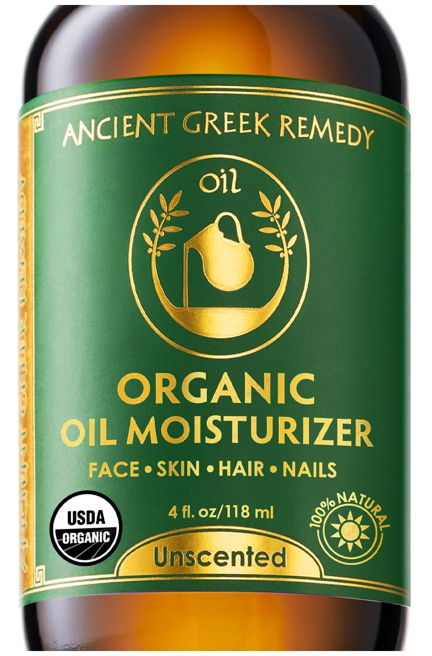 Ancient Greek Remedy Face Oil blends jojoba, rosehip, and almond for deep hydration.