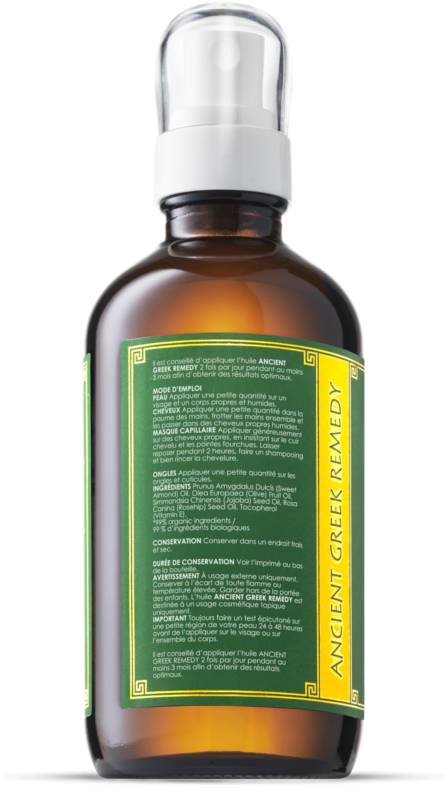 Ancient Greek Remedy Multi-use oil for face, body, and hair.